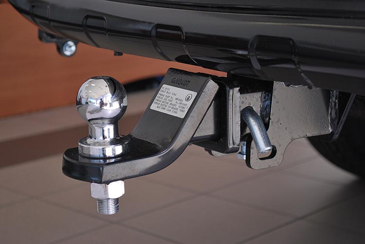 Towbar fitted to a vehicle